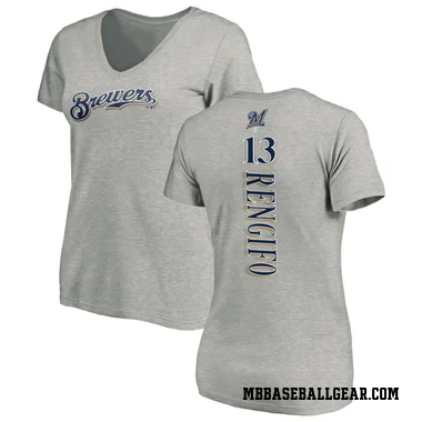 Ash Women's Luis Rengifo Milwaukee Brewers Backer Slim Fit T-Shirt -