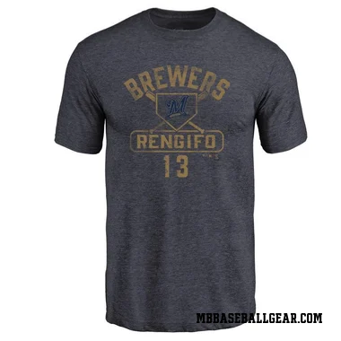 Navy Youth Luis Rengifo Milwaukee Brewers Base Runner T-Shirt -